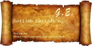 Gotlieb Emilián névjegykártya